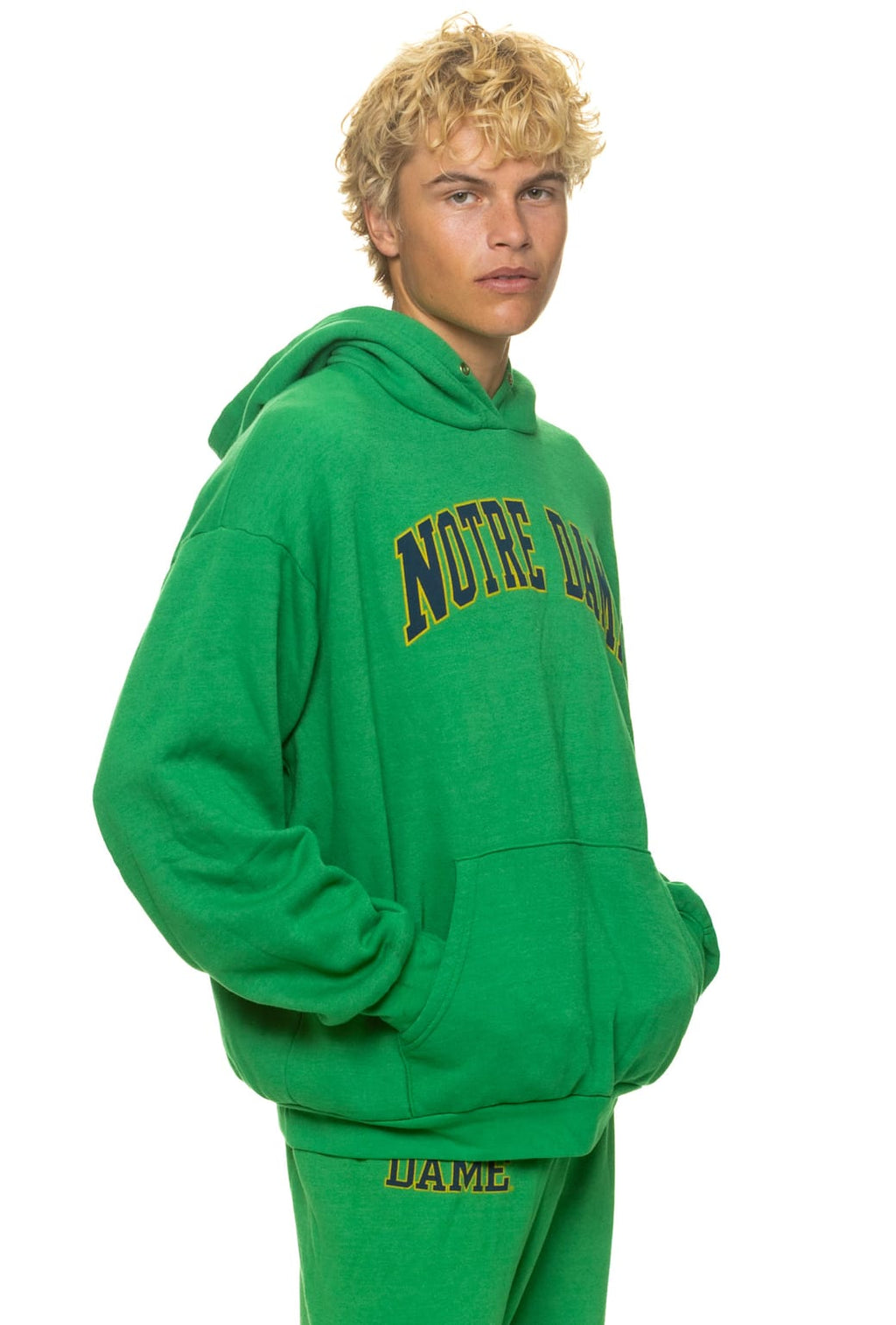 Retro NOTRE DAME 2026 PULLOVER HOODIE RELAXED - KELLY GREEN