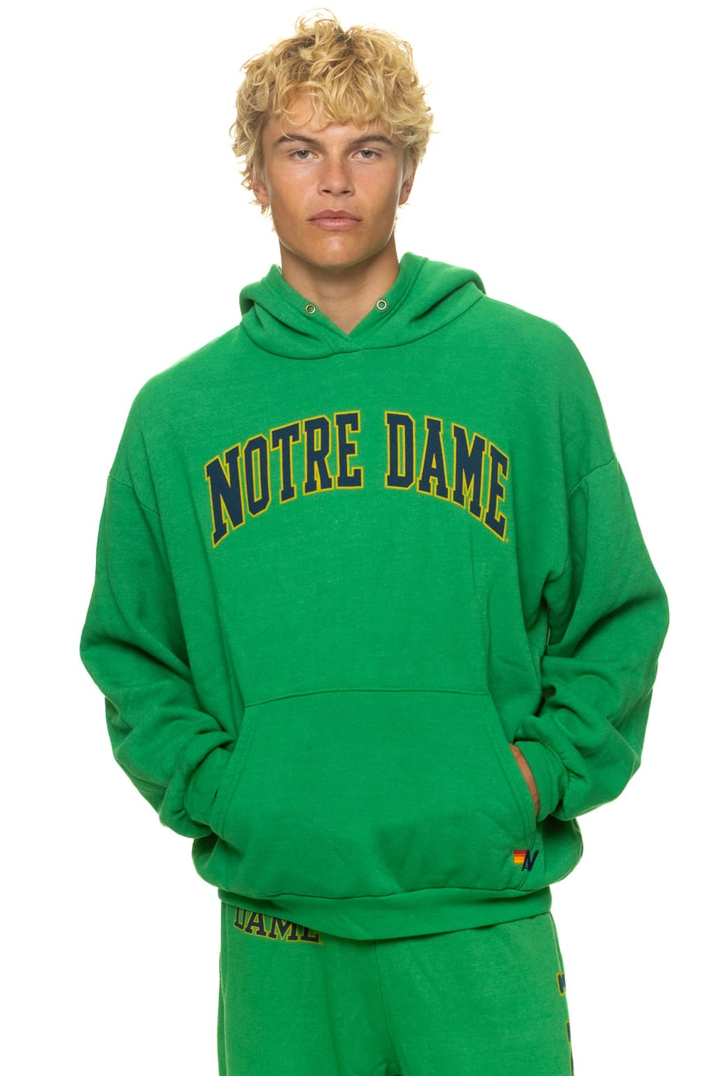Retro NOTRE DAME 2026 PULLOVER HOODIE RELAXED - KELLY GREEN