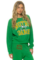 Retro NOTRE DAME 2026 RELAXED CREW SWEATSHIRT - KELLY GREEN