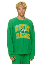 Retro NOTRE DAME 2026 RELAXED CREW SWEATSHIRT - KELLY GREEN
