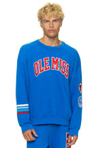 Retro OLE MISS 2026 RELAXED CREW SWEATSHIRT - ADVENTURE BLUE