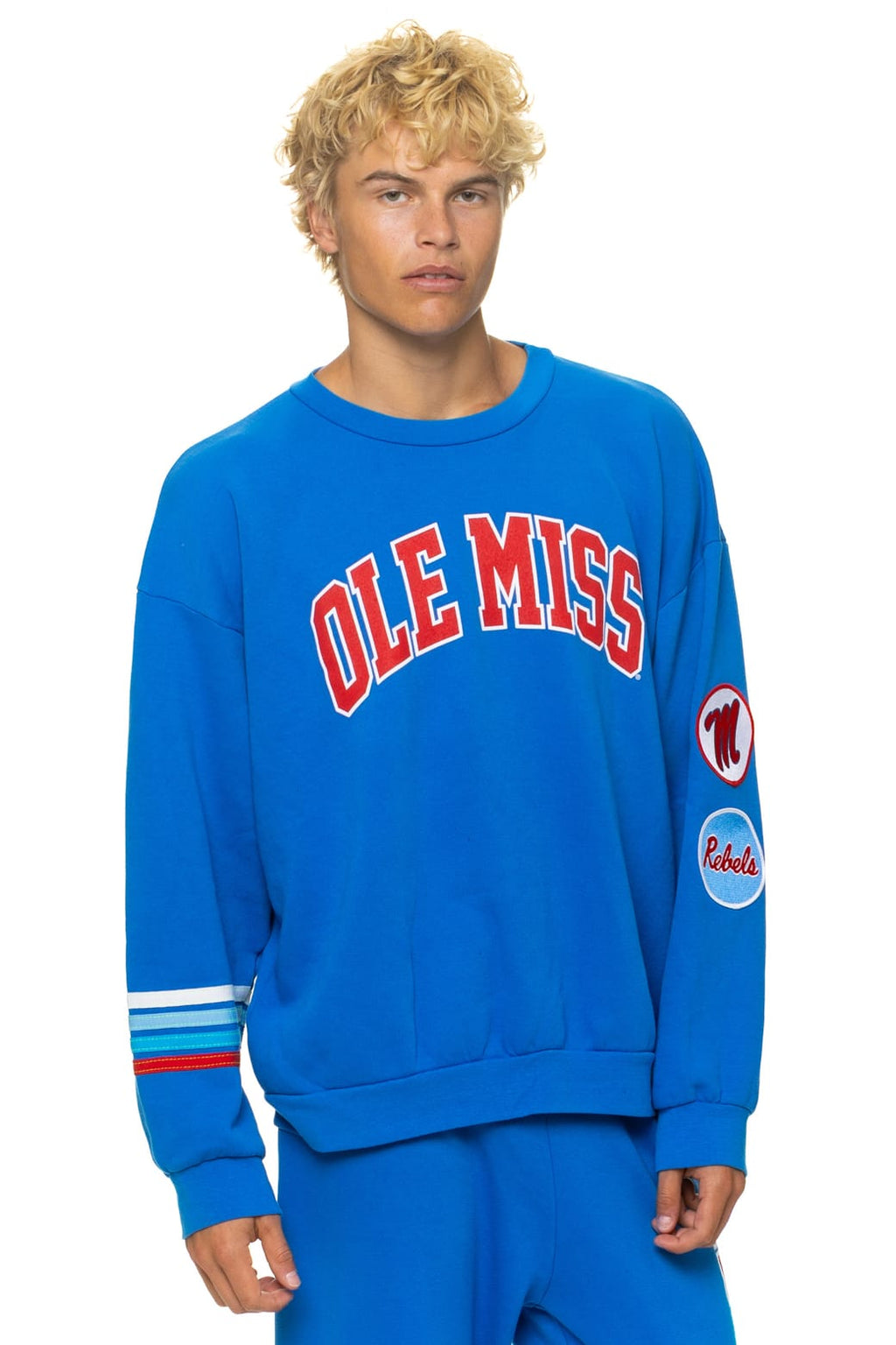 Retro OLE MISS 2026 RELAXED CREW SWEATSHIRT - ADVENTURE BLUE