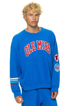 Retro OLE MISS 2026 RELAXED CREW SWEATSHIRT - ADVENTURE BLUE