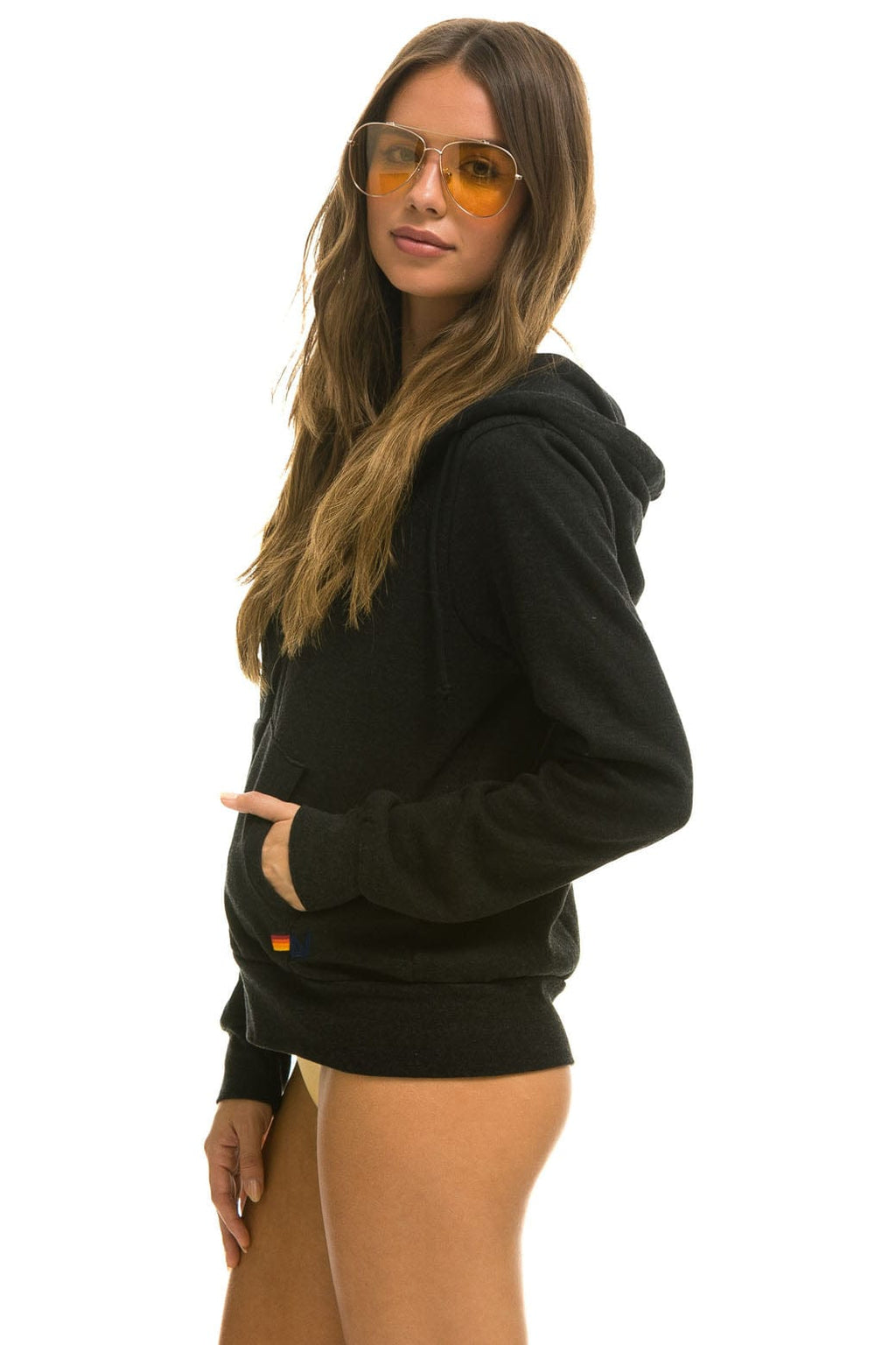 Retro ANOTHER DAY IN PARADISE HOODIE - BLACK