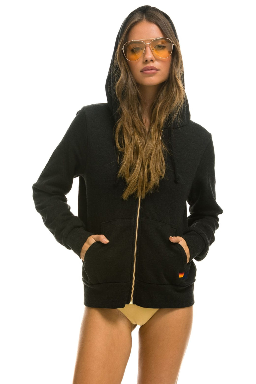 Retro ANOTHER DAY IN PARADISE HOODIE - BLACK
