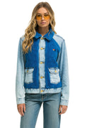 Retro ASPEN SHERPA UNISEX DENIM JACKET - SUPER LIGHT BLUE