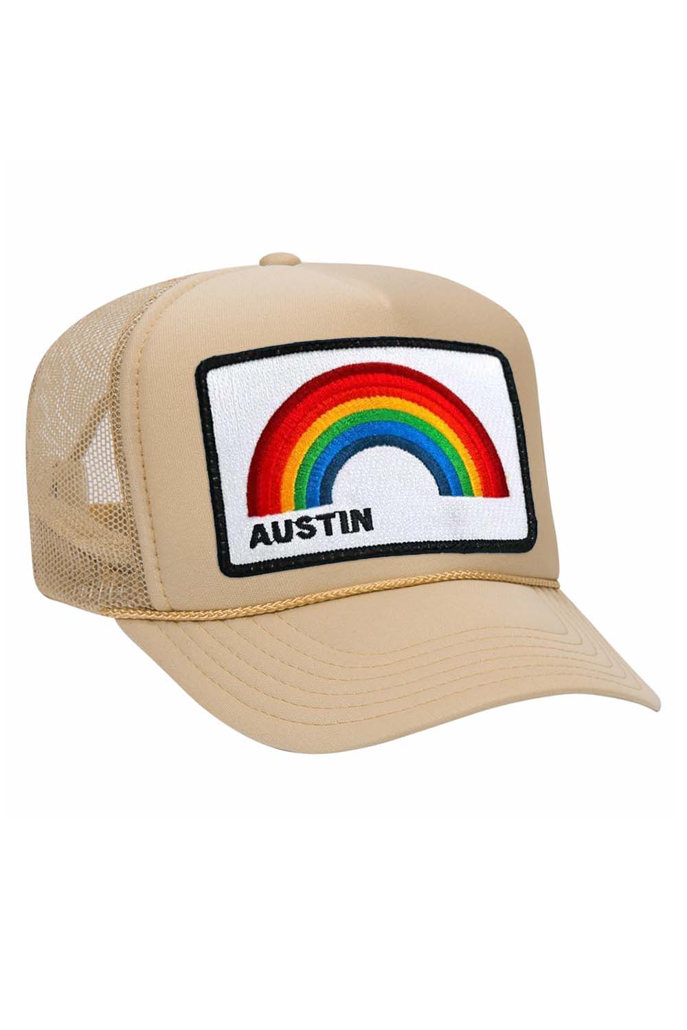 Retro AUSTIN RAINBOW TRUCKER HAT