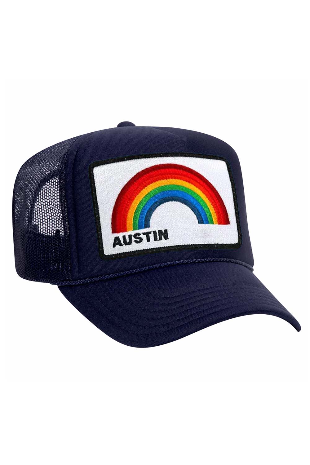 Retro AUSTIN RAINBOW TRUCKER HAT