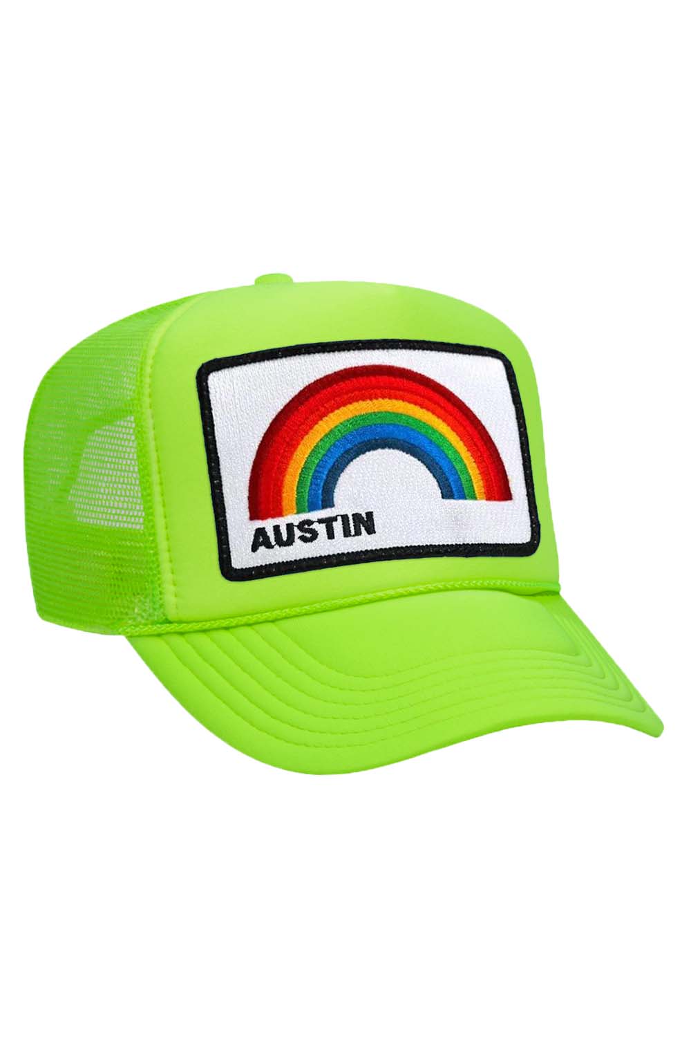 Retro AUSTIN RAINBOW TRUCKER HAT