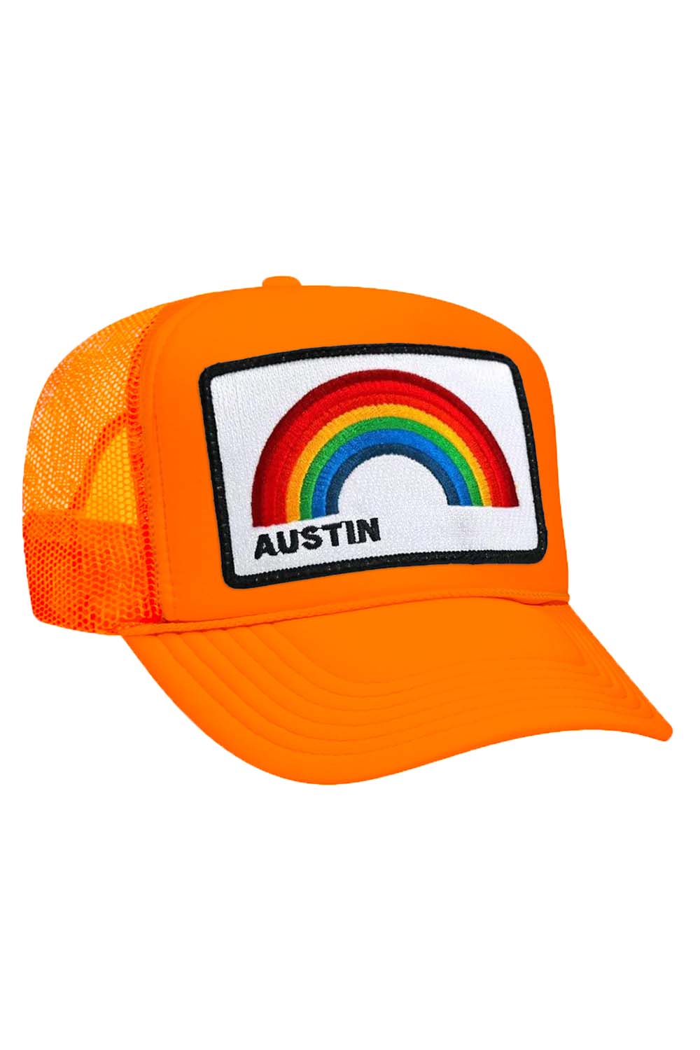 Retro AUSTIN RAINBOW TRUCKER HAT