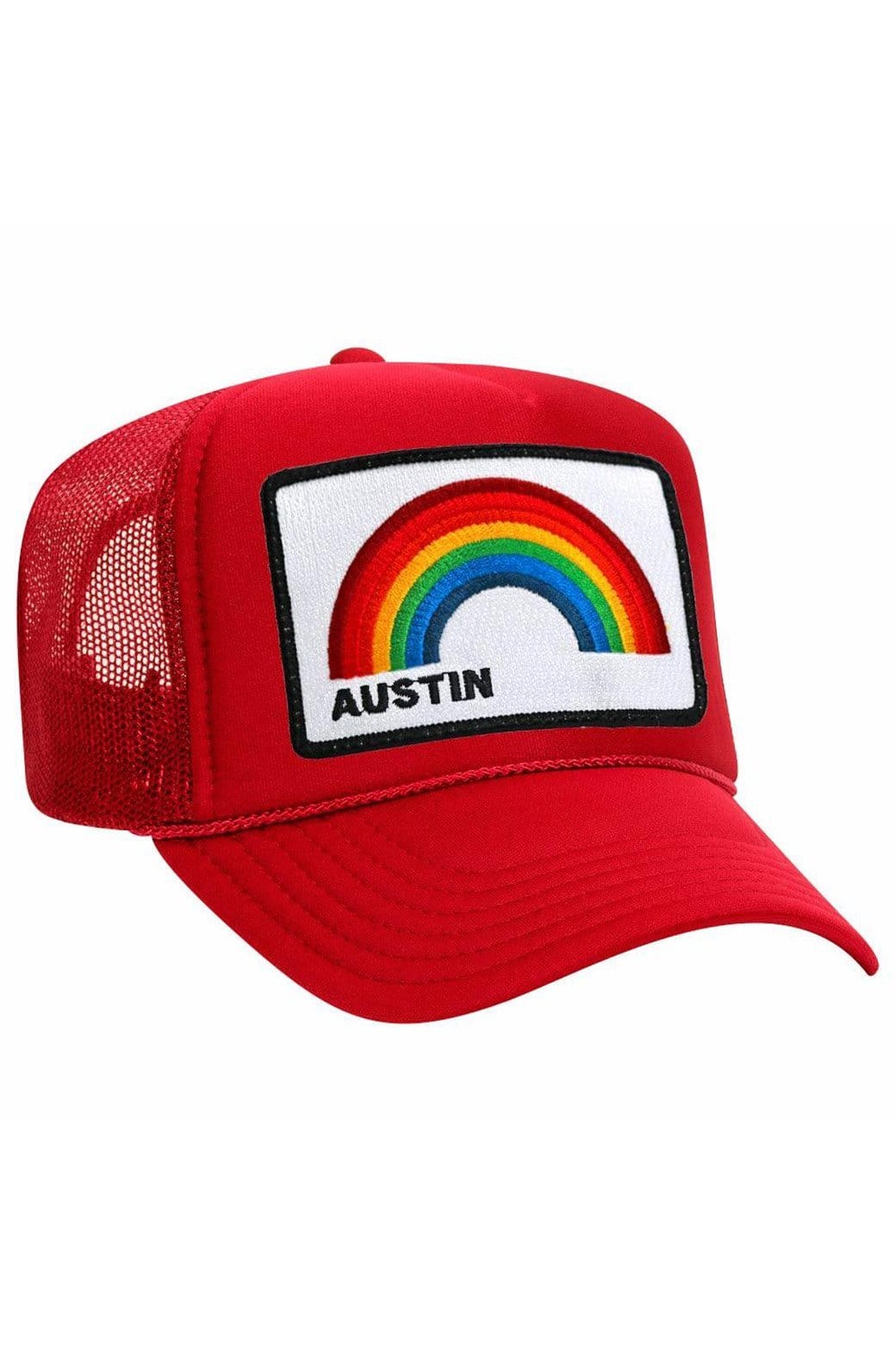 Retro AUSTIN RAINBOW TRUCKER HAT