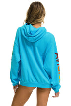 Retro AVIATOR NATION ASPEN RELAXED PULLOVER HOODIE - NEON BLUE