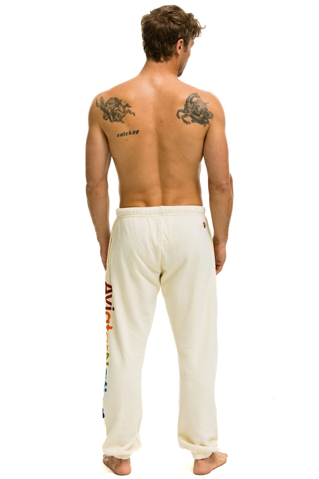 Retro AVIATOR NATION ASPEN SWEATPANTS - VINTAGE WHITE