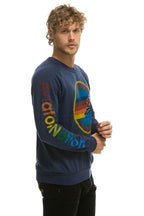 Retro AVIATOR NATION ASPEN CREW SWEATSHIRT - NAVY