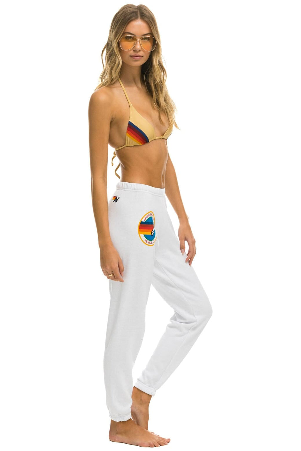 Retro AVIATOR NATION AUSTIN SWEATPANTS - WHITE