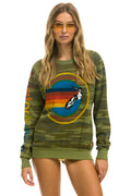 Retro AVIATOR NATION VENICE CREW SWEATSHIRT - CAMO