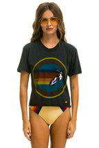 Retro AVIATOR NATION HAIGHT ASHBURY BOYFRIEND TEE - CHARCOAL