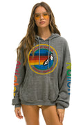 Retro AVIATOR NATION HAIGHT ASHBURY RELAXED PULLOVER HOODIE - HEATHER GREY