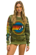 Retro AVIATOR NATION HAMPTONS CREW SWEATSHIRT - CAMO