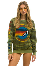 Retro AVIATOR NATION HAMPTONS CREW SWEATSHIRT - CAMO