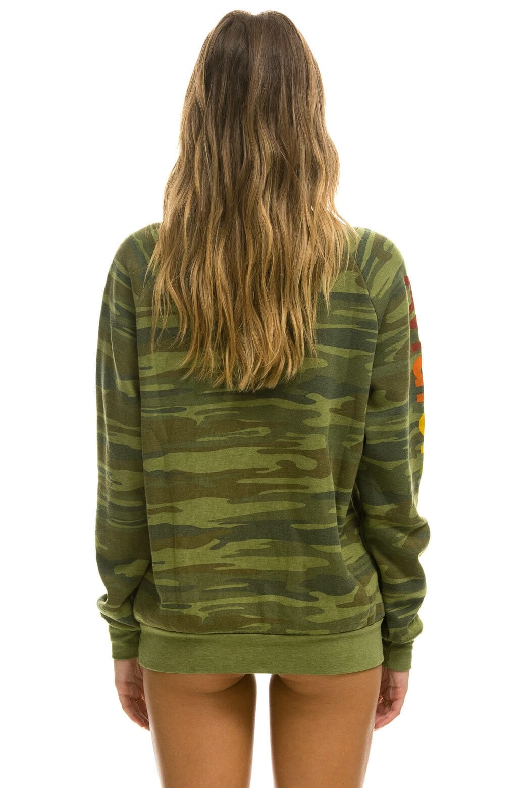 Retro AVIATOR NATION HAMPTONS CREW SWEATSHIRT - CAMO