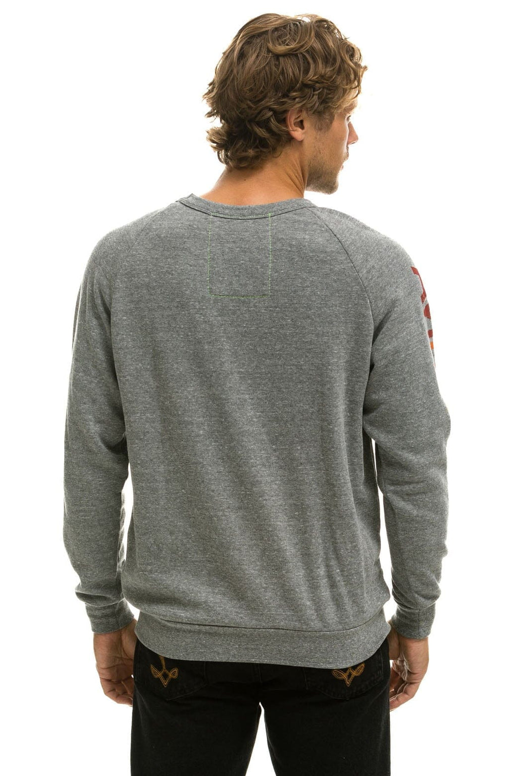 Retro AVIATOR NATION HAMPTONS CREW SWEATSHIRT - HEATHER
