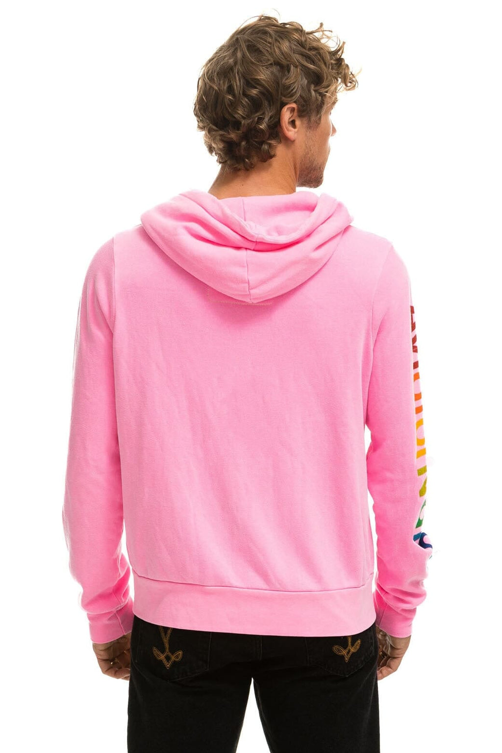 Retro AVIATOR NATION HAMPTONS HOODIE - NEON PINK