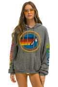 Retro AVIATOR NATION HAMPTONS RELAXED PULLOVER HOODIE - HEATHER GREY