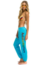 Retro AVIATOR NATION HAMPTONS SWEATPANTS - NEON BLUE