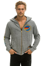 Retro AVIATOR NATION VENICE HOODIE - HEATHER GREY
