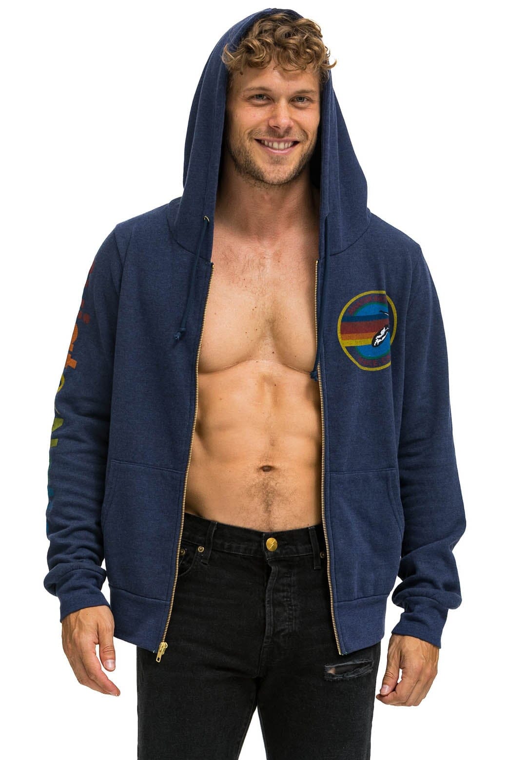 Retro AVIATOR NATION VENICE HOODIE - NAVY