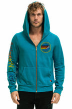 Retro AVIATOR NATION VENICE HOODIE - TEAL