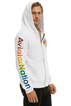 Retro AVIATOR NATION LAGUNA BEACH HOODIE - WHITE