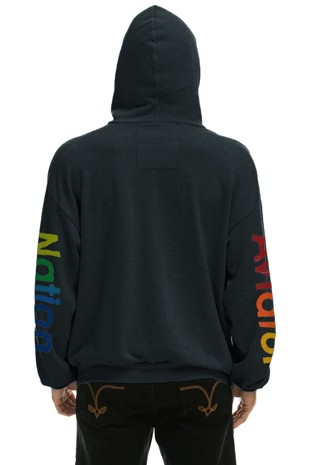 Retro AVIATOR NATION LAGUNA BEACH RELAXED PULLOVER HOODIE - CHARCOAL