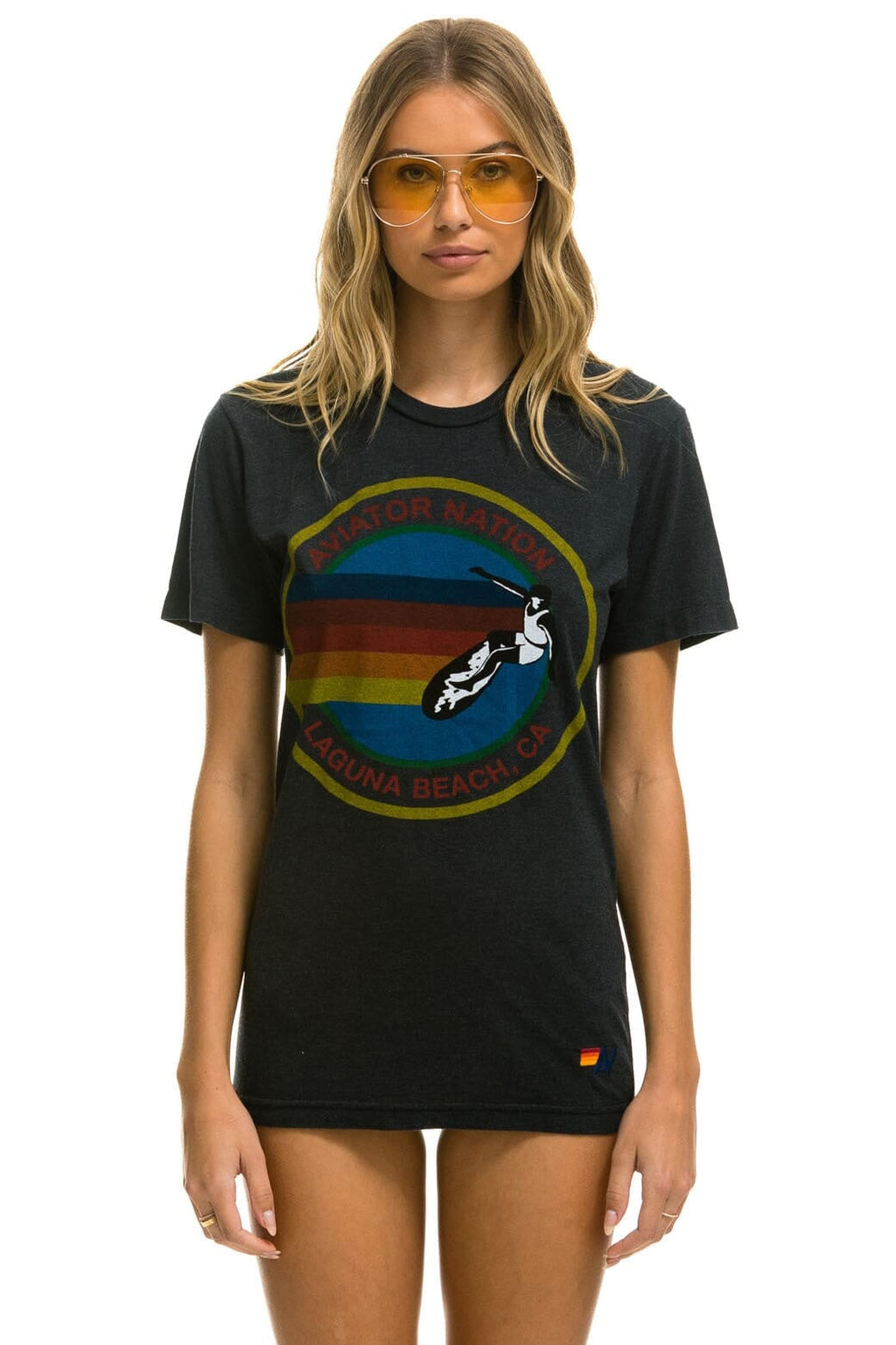 Retro AVIATOR NATION LAGUNA BEACH TEE - CHARCOAL