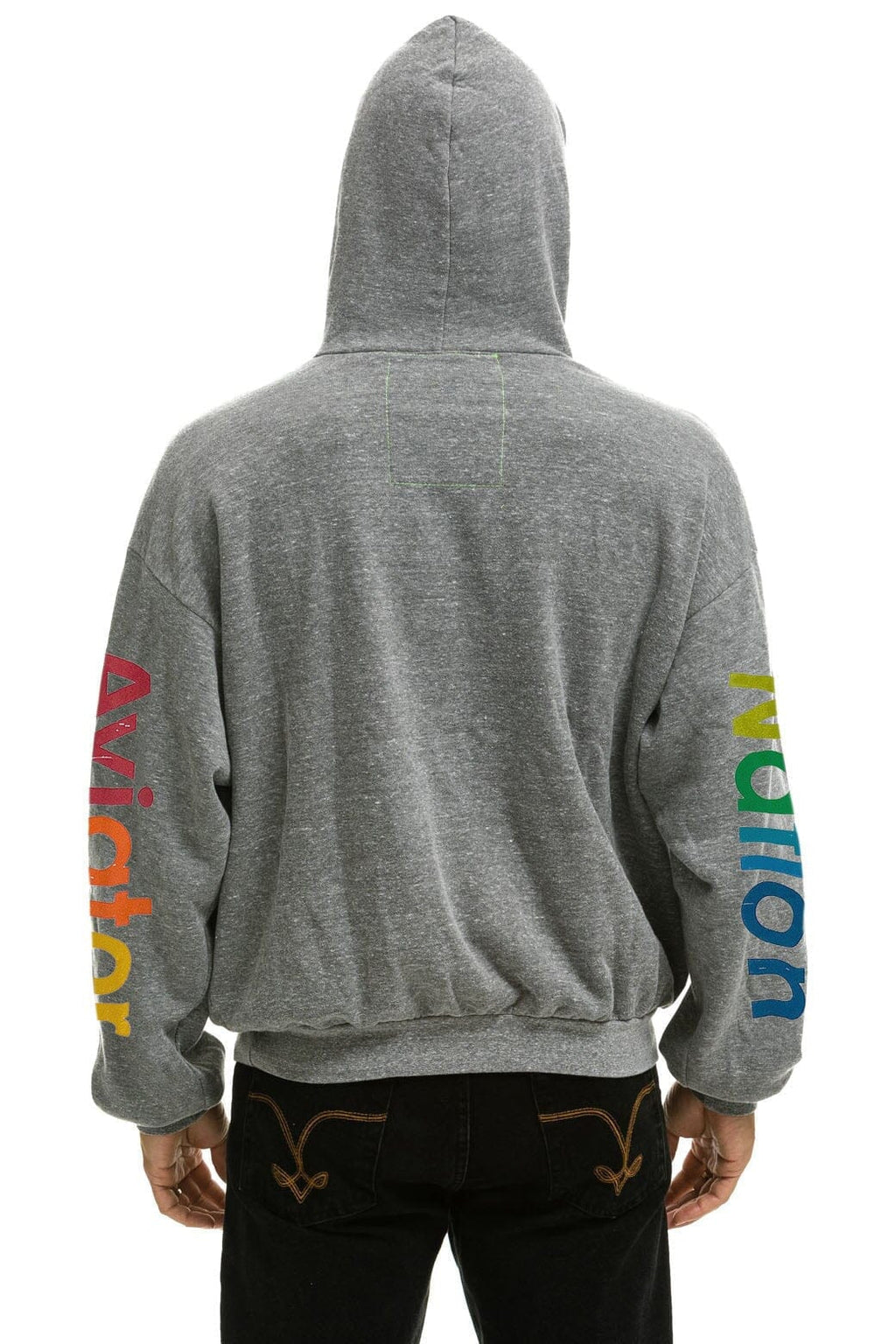 Retro AVIATOR NATION LAS VEGAS RELAXED PULLOVER HOODIE - HEATHER GREY