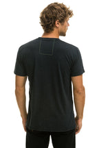 Retro AVIATOR NATION MALIBU CREW TEE SHIRT - CHARCOAL