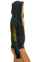 Retro AVIATOR NATION MALIBU HOODIE - CHARCOAL