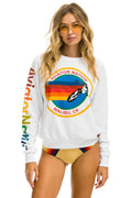 Retro AVIATOR NATION MALIBU SWEATSHIRT - WHITE