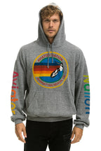 Retro AVIATOR NATION MANHATTAN BEACH RELAXED PULLOVER HOODIE - HEATHER GREY