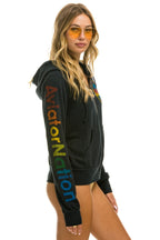 Retro AVIATOR NATION MIAMI HOODIE - CHARCOAL