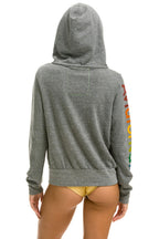 Retro AVIATOR NATION MIAMI HOODIE - HEATHER GREY