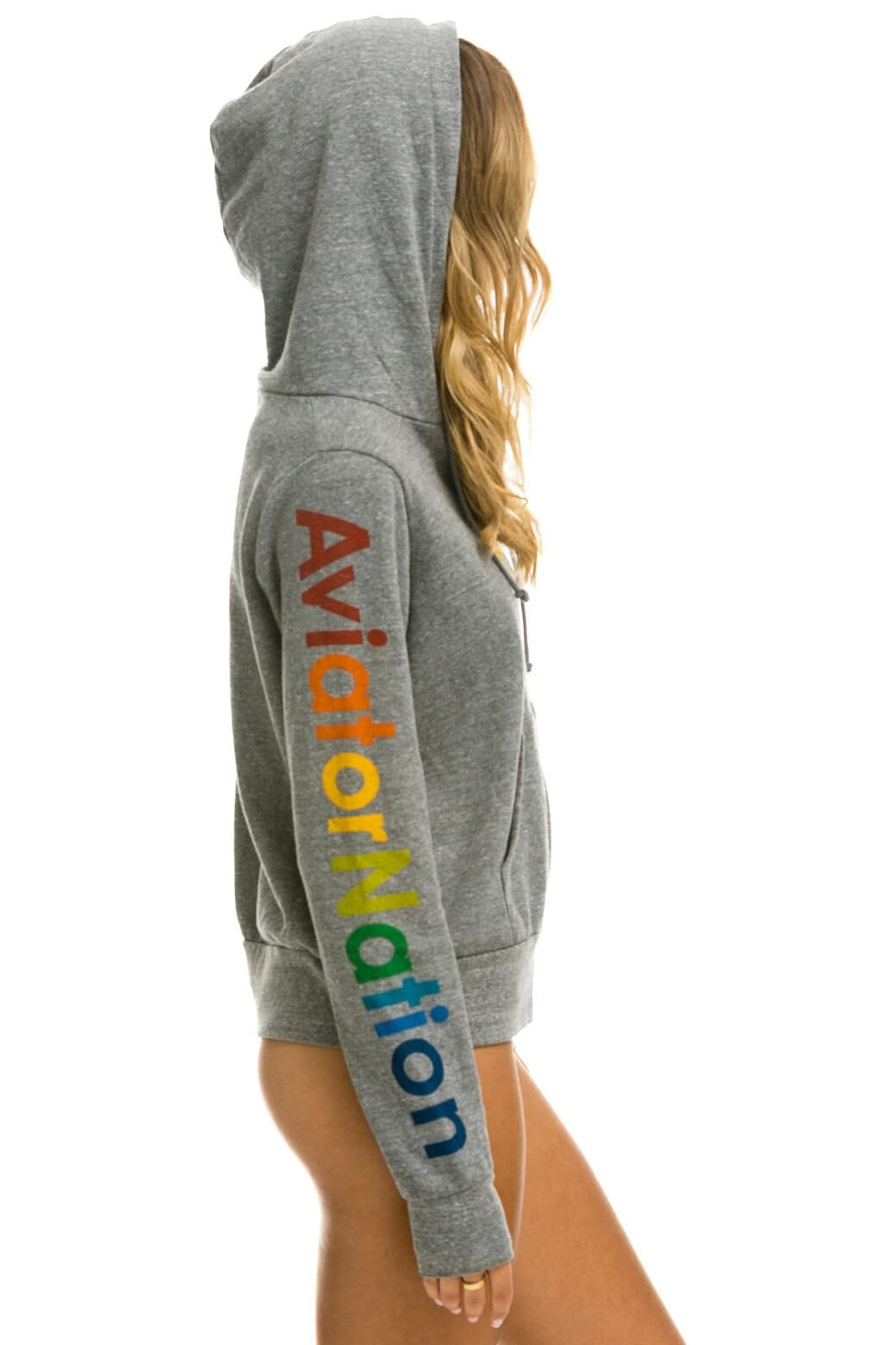 Retro AVIATOR NATION MIAMI HOODIE - HEATHER GREY