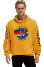 Retro AVIATOR NATION MIAMI RELAXED PULLOVER HOODIE - GOLD