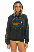 Retro AVIATOR NATION MILL VALLEY RELAXED PULLOVER HOODIE - CHARCOAL