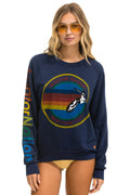 Retro AVIATOR NATION NEW YORK CITY CREW SWEATSHIRT - NAVY