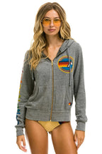 Retro AVIATOR NATION NEW YORK CITY HOODIE - HEATHER GREY