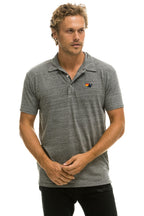 Retro AVIATOR NATION POLO - HEATHER GREY