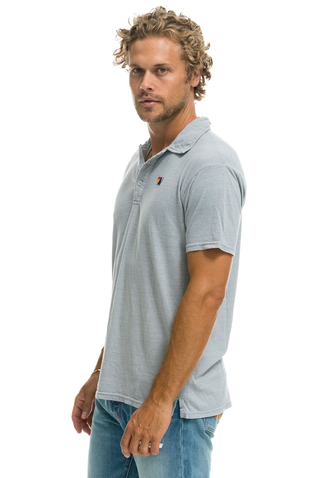 Retro AVIATOR NATION POLO - LIGHT GREY