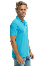 Retro AVIATOR NATION POLO - NEON BLUE